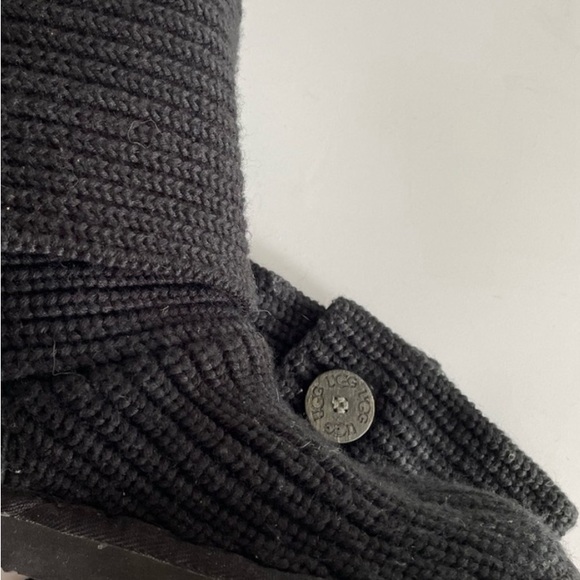 Sz 9 Classic Cardy Cardi sweater boots black moccasin style winter boot lounge - Picture 1 of 5